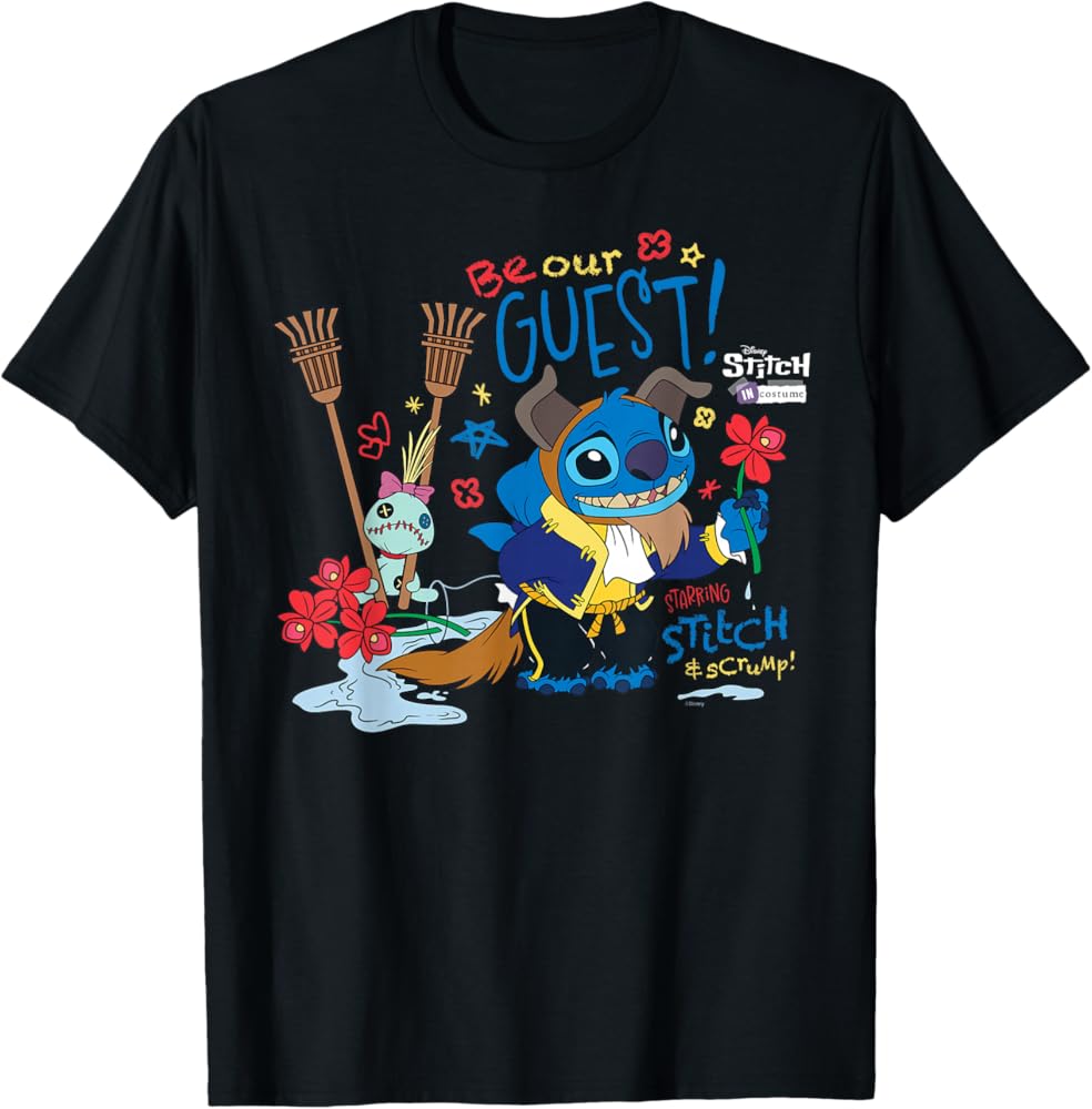 Amazon.co.jp: ディズニー100周年 スティッチコスプレ 美女と野獣 T